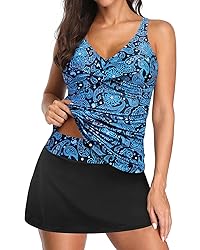 Talisea Womens Tankini Bathing Suits with Skirt Two
