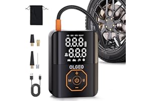 Tire Inflator Portable Air Compressor, 160PSI Tire Inflator for Car, 6X Faster Air Compressor with Digital Pressure Gauge, Ti