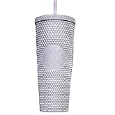 Starbucks 2021 Holiday Bling Studded Cold Cup Tumbler 24oz (Lavender Purple)
