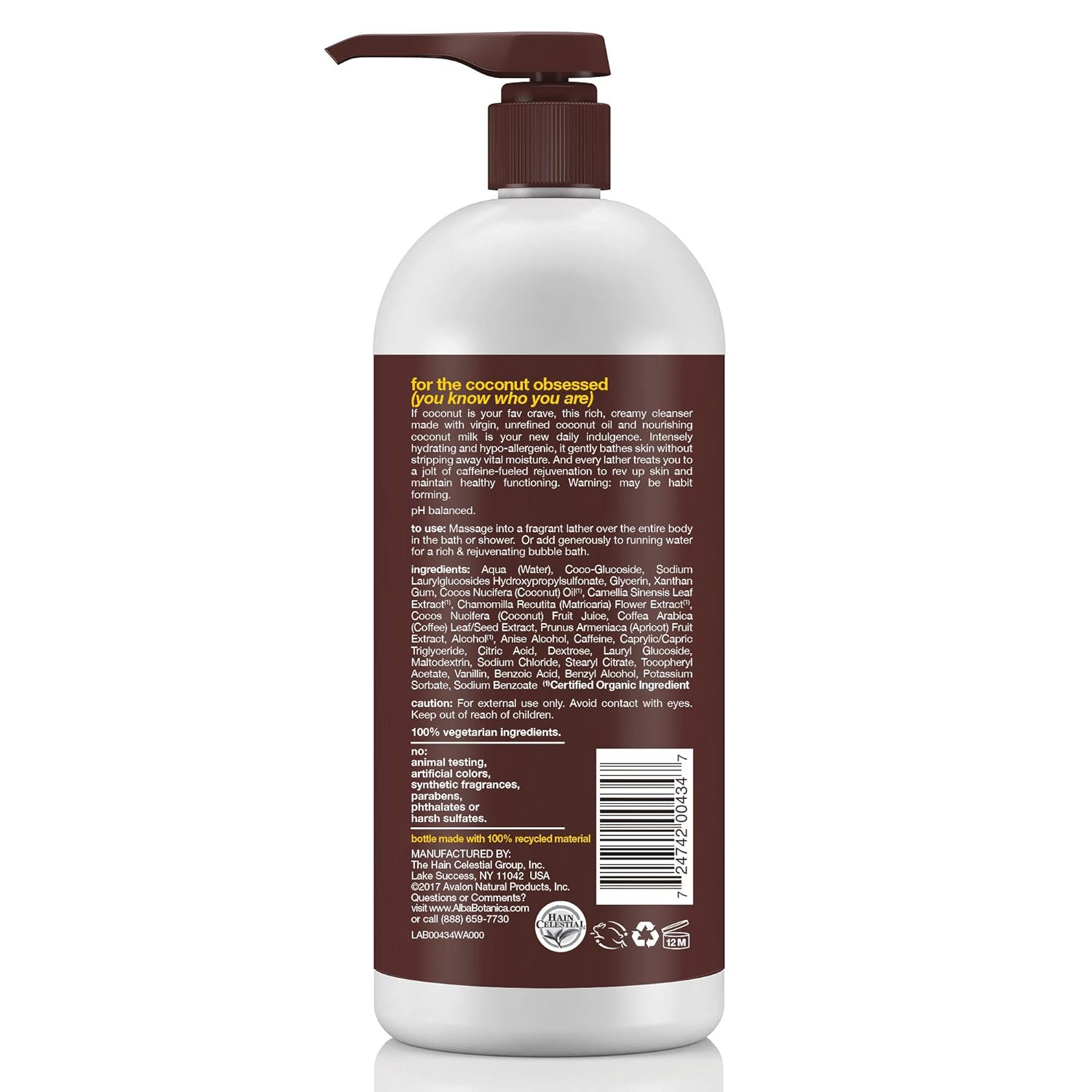 Alba Botanica Very Emollient Sparkling Mint Bath & Shower Gel, 32 oz. : Kids Body Wash : Beauty
