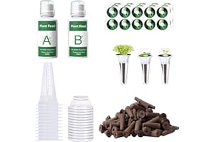 Yoocaa 80pcs Seed Pod Kit for Aerogarden, Grow Anything Kit with 24Grow Sponges, A&B Nutrient Plant Food, 30Labels, 12Grow Baskets, 12Grow Domes, Compatible with Hydroponics Supplies from All Brands