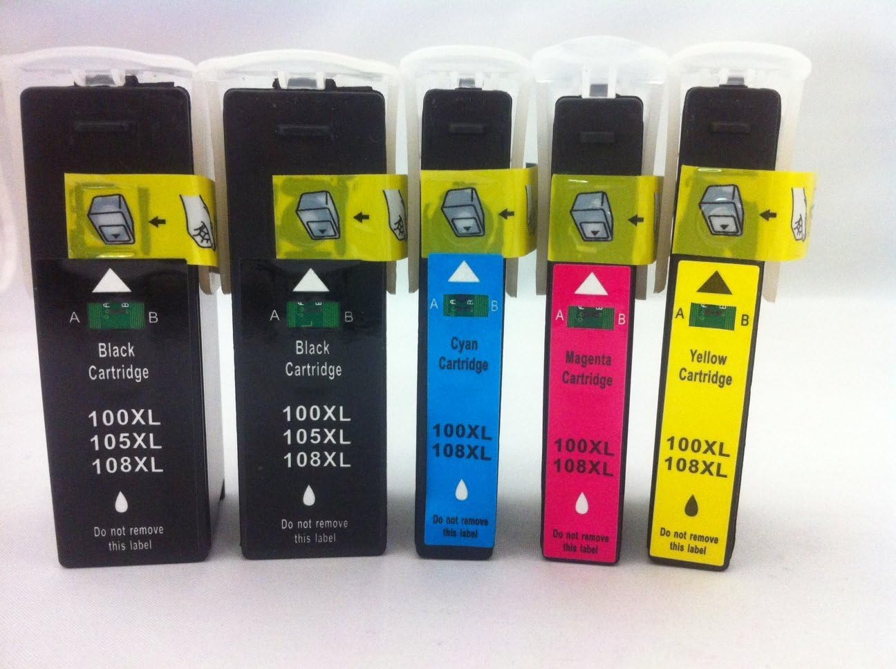 TSPSaver Lexmark Replacement Model 100xl Inkjet Cartridges Bundle (2 Black 1 Cyan 1 Magenta 1 Yellow)
