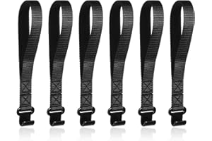 SAVITA 6pcs Rooftop Cargo Tie Down Hook Straps, Car Roof Cargo Carrier Door Hooks Car Door Hook Straps, Attaches to Car Door Frame, Car Door Cargo Hooks for Most Cars, Strapping Any Car Roof Luggage