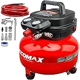Air Compressor, 6-Gallon Pancake Air Compressor, MAX 175PSI, Compressor for Air Tools with 10 PCS Air Compressor Accessories Kit