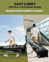 OutdoorMaster Golf Travel Bag with Wheels Hard Case Grey 54" 138 cm view 7