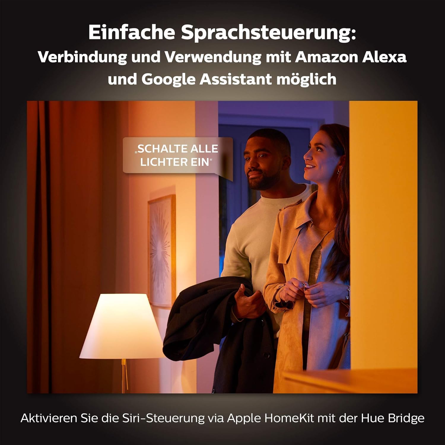 Philips Hue White & Color Ambiance Lightstrip Plus Erweiterung (1 m), dimmbarer LED Streifen für das Hue Lichtsystem mit 16 Mio. Farben, smarte Lichtsteuerung über Sprache oder App 8
