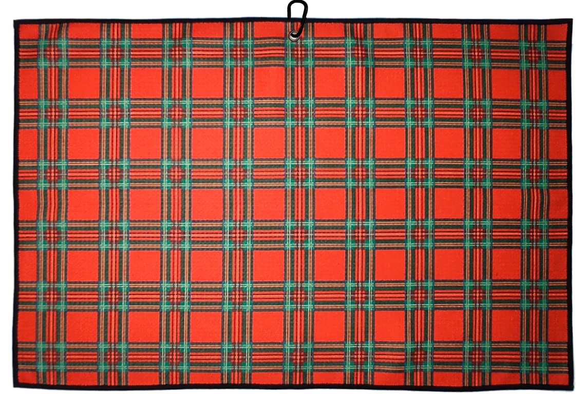 Alengolf Golf Towel Microfibre Scotland Design 60 cm x 40 cm | Made in Spain