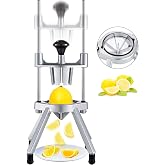 VEVOR 6-Section Commercial Easy Wedger Stainless Steel Blade Fruit Lime Slicer, Lemon Cutter for Home Bar Restaurant
