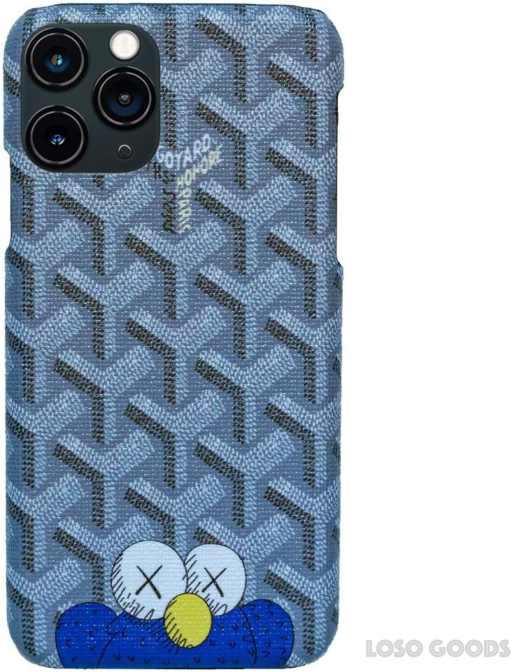 iPhone 11Pro High Fashion Style Luxury Classic Case Protective Slim iPhone Cover Monogram Logo (Grey)