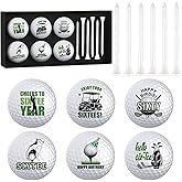 PIUFAM 6Pcs Funny Golf Balls Set for Women, Men, Practice Golf Balls for Men