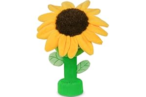 Sunflower Funny Driver Head Cover, Premium Plush Golf Club Cover Tour Quality Driver Headcover Long Sock Protect