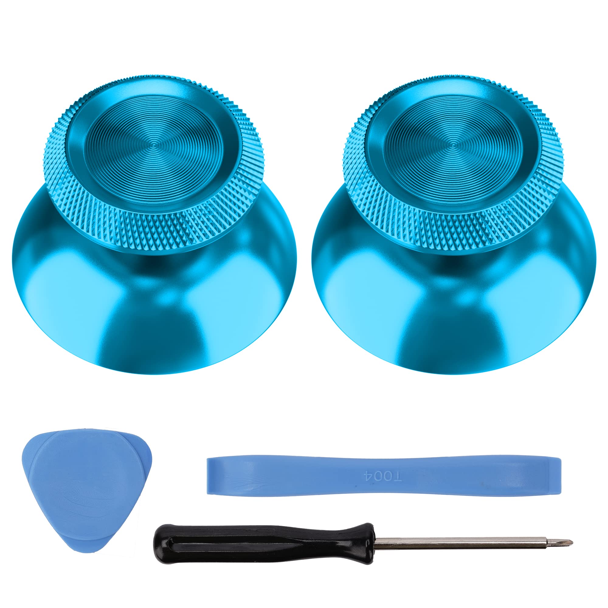 Avericht Metal Thumbsticks for PS5 Controller, Aluminum Joystick Replacement Kit for Dualsense Controller Accessories (Blue)