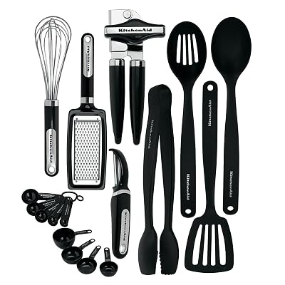 KitchenAid 15-Piece Tools and Gadget Set, Black