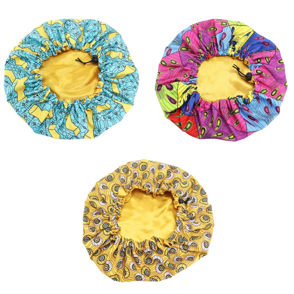 Milisten 3pcs Baby Satin Bonnet Sleeping Cap Night Sleep Caps For Baby Newborn Infant Toddler