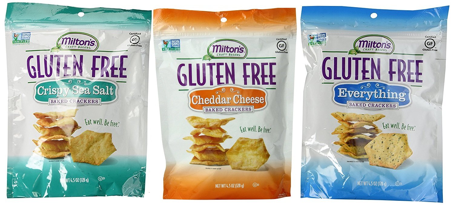 Milton's Craft Bakers, Gluten Free Baked Crackers 3 Flavor