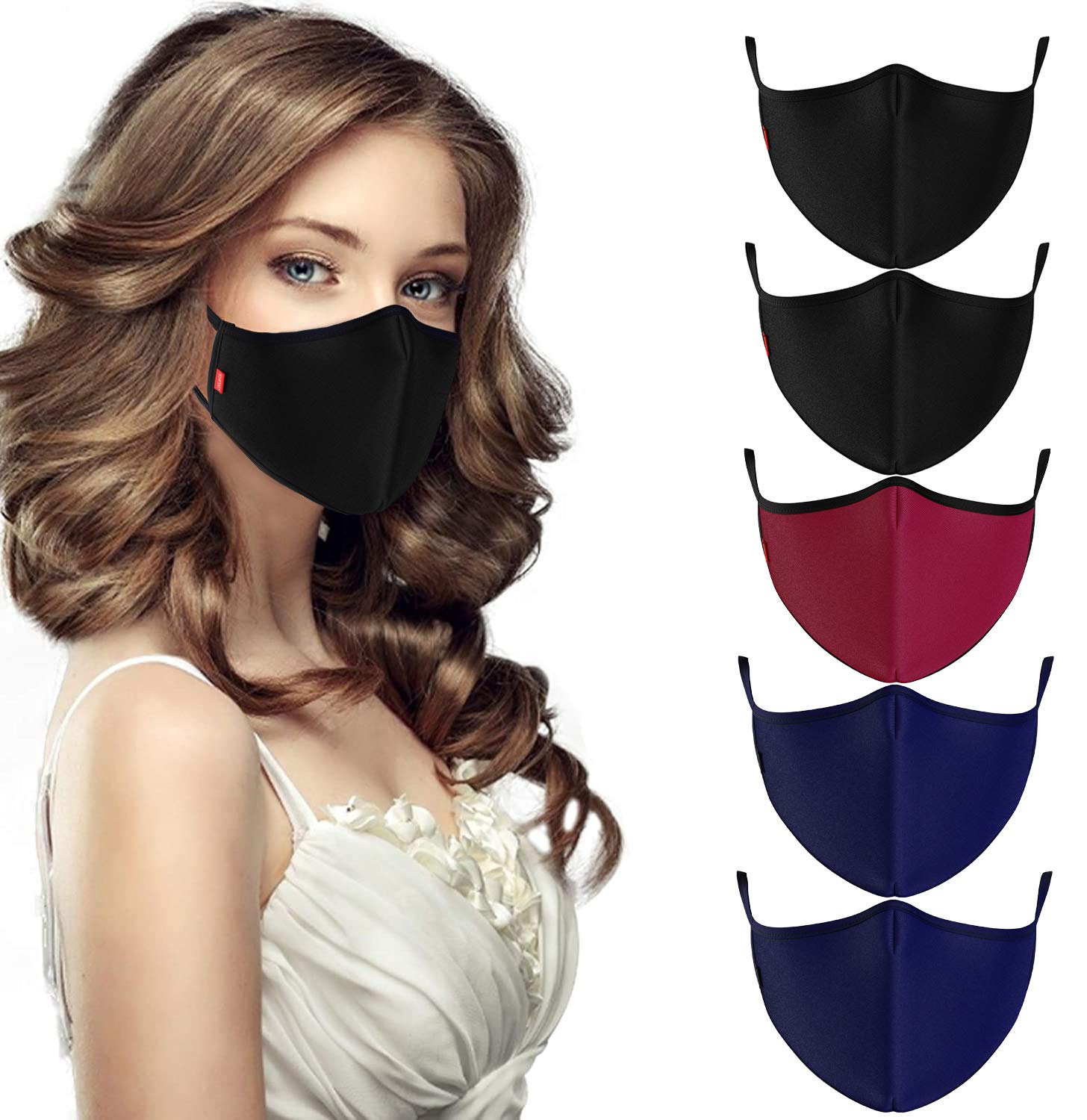 COOL Mask Unisex 3 Layer Reusable Washable Face Mask ( Pack of 5 )