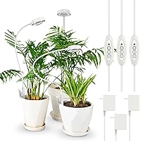 SANSI Grow Lights for Indoor Plants, Pot Clip LED Plant Light for Growing Full Spectrum, Plant Growing Lamp with 4-Level Dimm