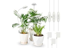 SANSI Grow Lights for Indoor Plants, Pot Clip LED Plant Light for Growing Full Spectrum, Plant Growing Lamp with 4-Level Dimm