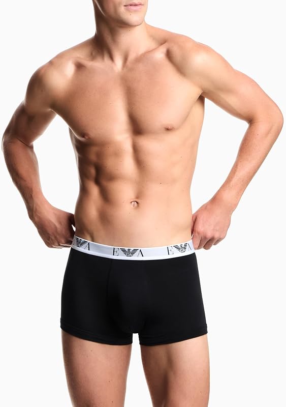 Paquete de 3 Calzoncillos Brillantes para Hombre (Paquete de 3), Negro/Negro/Negro, M