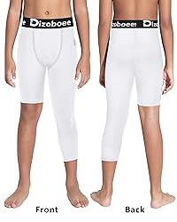 Dizoboee Youth Boys Compression Pants One Leg 3/4