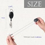 Vicloon Badge Reel 3 Pcs Retractable Keybelt Clip ID Card Holder view 3