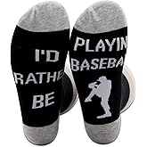 PXTIDY 2 Pairs Baseball Socks - Baseball Lover Gift Novelty Socks