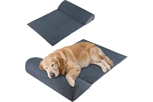 ZQJKLE Dog Bolster Pillow for Large Dog, Benefit for Cervical Vertebra and Neck, Headrest with High Resilience Foam, Easy to 