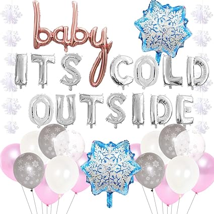 Amazon Com Baby It S Cold Outside Decorations Pink Snowflake