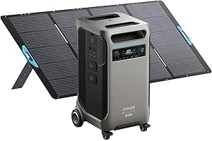 Anker SOLIX F3800 Plus Portable Power Station (Upgraded Version) with 400W Solar Panel, 3840Wh, 3,200W Solar Input, Generators for Home Use, Works with Generator, For Power Outages, and Emergencies