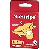 NuStrips™ Fast-Dissolving Energy Strips with 50mg Caffeine, L-Theanine & Vitamin B12 – Instant Energy & Focus Without Jitters or Crash – Works Faster Than Coffee – Soothing Cinnamon (3 Strips)