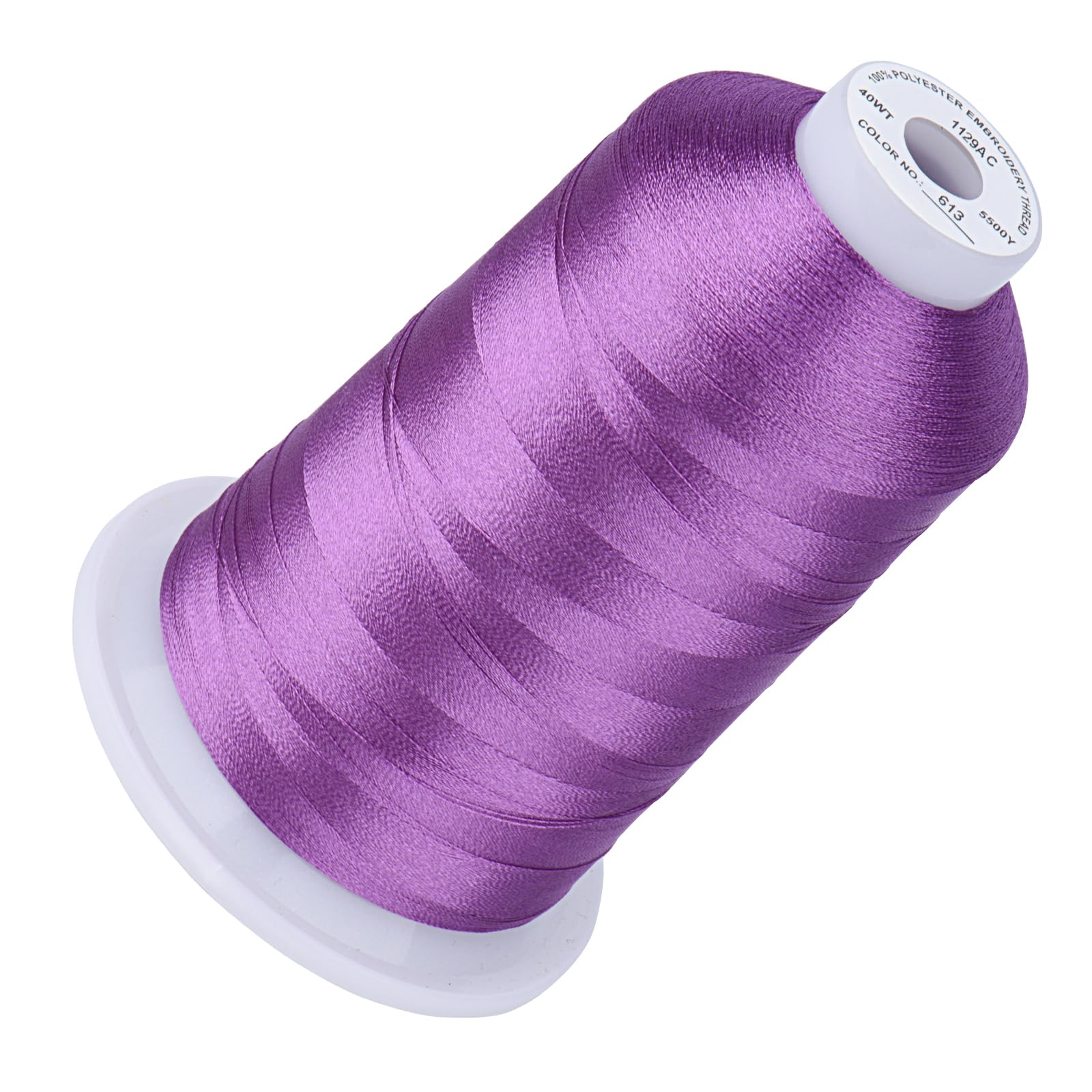 Photo 1 of Simthread 5500Yds Embroidery Thread, 5000M High-Yardage 40WT 100% Polyester Thread – 170+ Vivid Colors, High-Speed Rated – Compatible with Brother, Singer, Janome & More - Violet 613