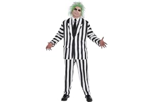 Party City Beetlejuice Costume for Men - Costume Includes Jacket with Attached Shirt & Tie and Pants Multi