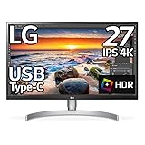 LG モニター ディスプレイ 27UK850-W 27インチ/4K/HDR対応/IPS非光沢/USB-Type-C、HDMI×2、DisplayPort/スピーカー搭載/FreeSync、高さ調節、ピボット対応