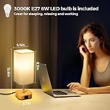 Suright Touch Control Bedside Lamp with USB A and C Ports Stepless Dimming view 6