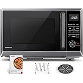 TOSHIBA Air Fryer Combo 8-in-1 Countertop Microwave Oven, with Convection, Broil, Odor Removal Mode, 12.4" Position Memory Tu
