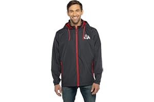 Vantage Apparel Men's Collegiate Premium Lightweight Packable Hooded Wind Jacket
