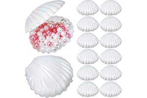 Artibetter 15pcs White Simulation Shells Pearl Holder Cases Jewelry Storage Containers Seashells Boxes for Home