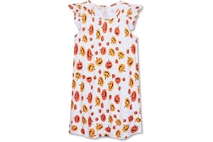 uideazone Girls Nightgowns Flutter Sleeve Pajamas Dress 3D Printed Princess Nightdress Size 5-12