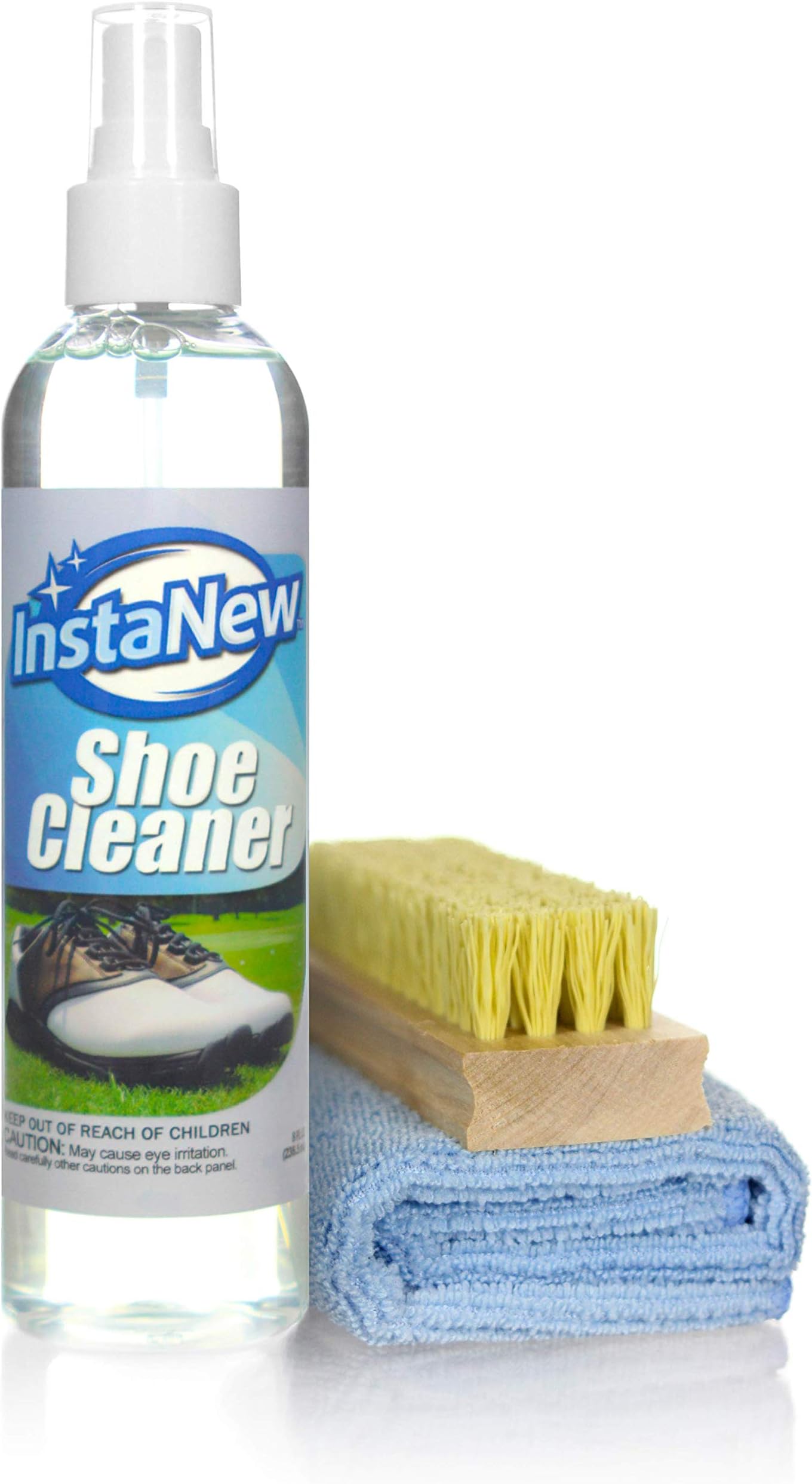 Shoe Cleaner Kit by InstaNew; Includes Premium Brush and Microfiber Cloth for All Shoe Types