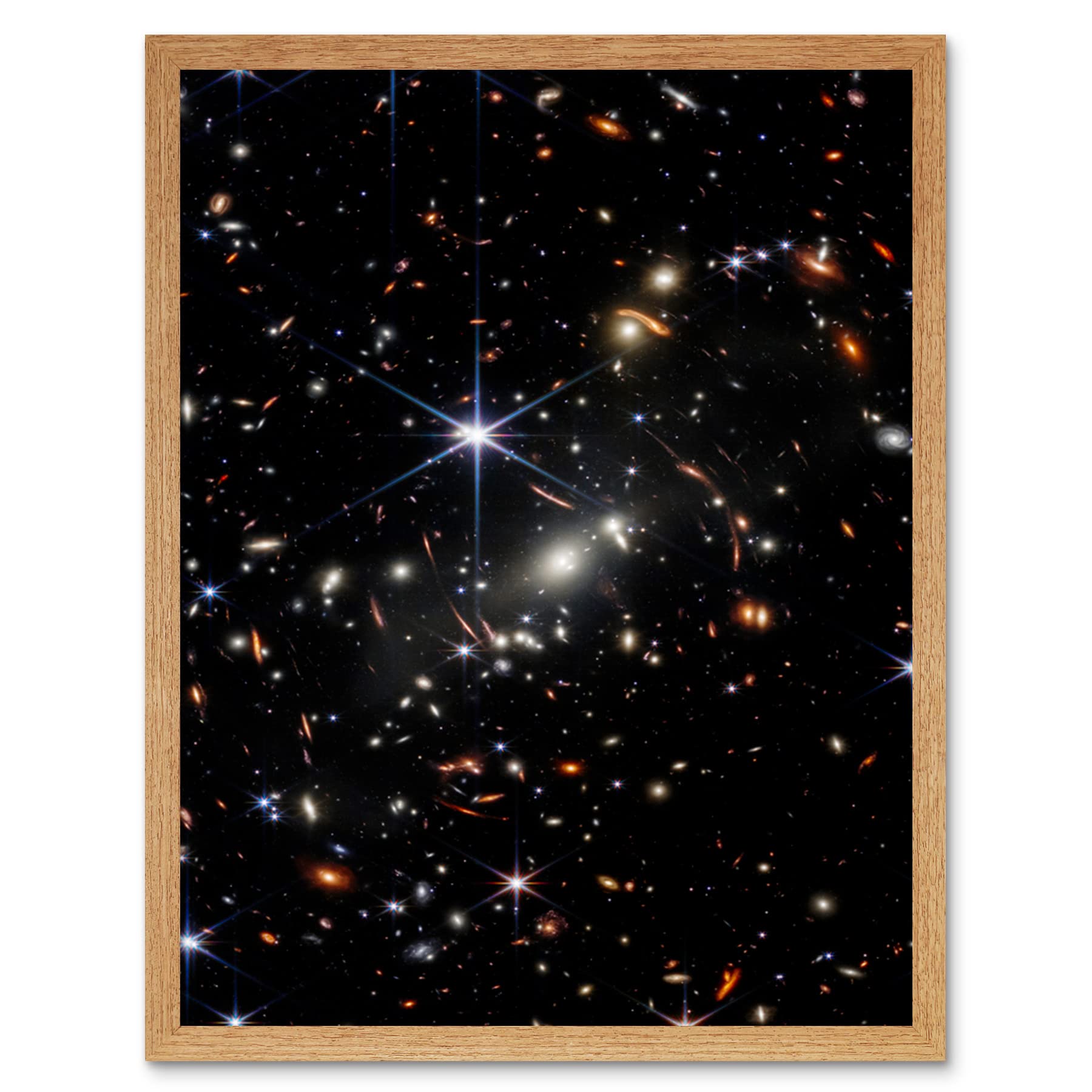 Artery8 NASA James Webb Space Telescope Deep Field Image Stars Thousands Galaxies Photo Art Print Framed Poster Wall Decor 12x16 inch