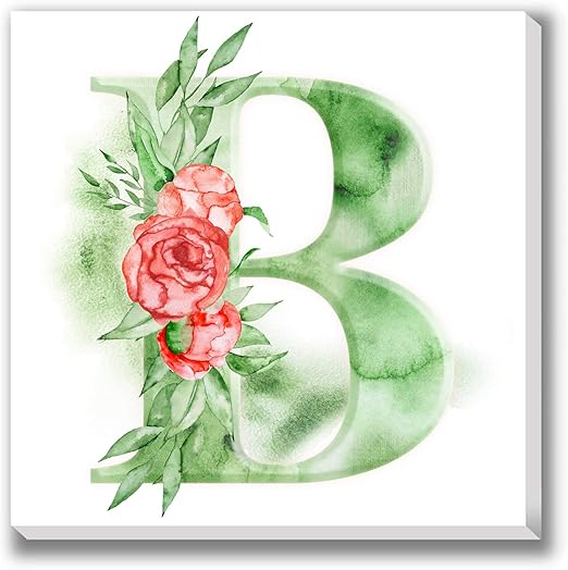 Amazon Com Texture Of Dreams Monogram Alphabet Letter Canvas