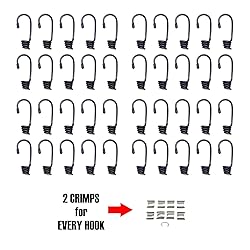 Hook & Cord - Metal Plastic-Coated Spring Hooks