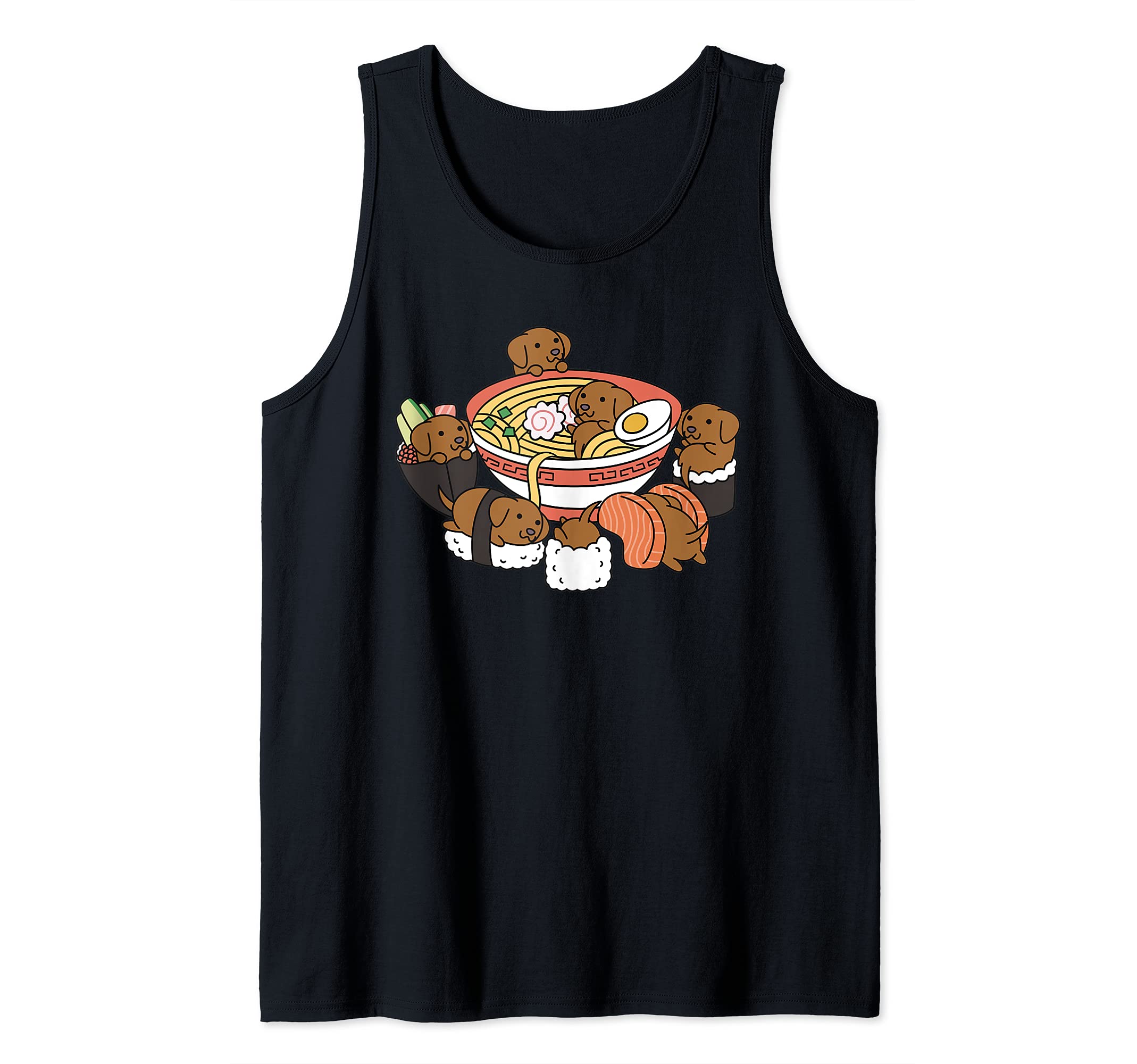 Ramen Sushi Vizsla Dog Tank Top