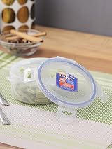 LocknLock HPL932 Round Storage Container 300 ml Clear Blue view 7