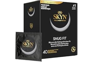 SKYN Snug Fit Lubricated Latex-Free Closer Fit Condoms, 40 Count