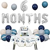 Half Way Around The Sun Birthday Decorations, Outer Space Theme It's My 1/2 Birthday Banner 1/2 Birthday Cake Topper 6 Month Balloons Kit for Astronaut Solar System Planet 1/2 Birthday Supplies