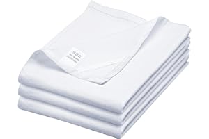 WHITEWRAP Flour Sack Kitchen Towels | Halloween DIY Towel | Cotton Blank Towel | Tea Towel Crafting Embroidery | Thick Absorbent Quick Dry | Baking Bread Proofing Linen Cover, White 18"x28" - Pack of 3