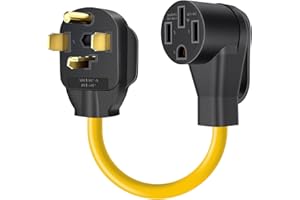 Rophor NEMA 14-30P to 14-50R EV Charger Adapter Cord, 30 AMP Dryer to 50 AMP EV/RV Conversion Adapter, Perfect Use for Level 2 EV Charging