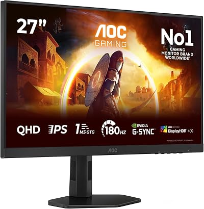 AOC Gaming Q27G4X 27 Inch QHD 180 Hz 1 ms FreeSync G-Sync HDR400