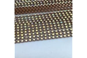 SS6 Rhinestone Trimmings Banding Ab Crystal 10 Yards Strass - (Color: 87 Dark Coffee)